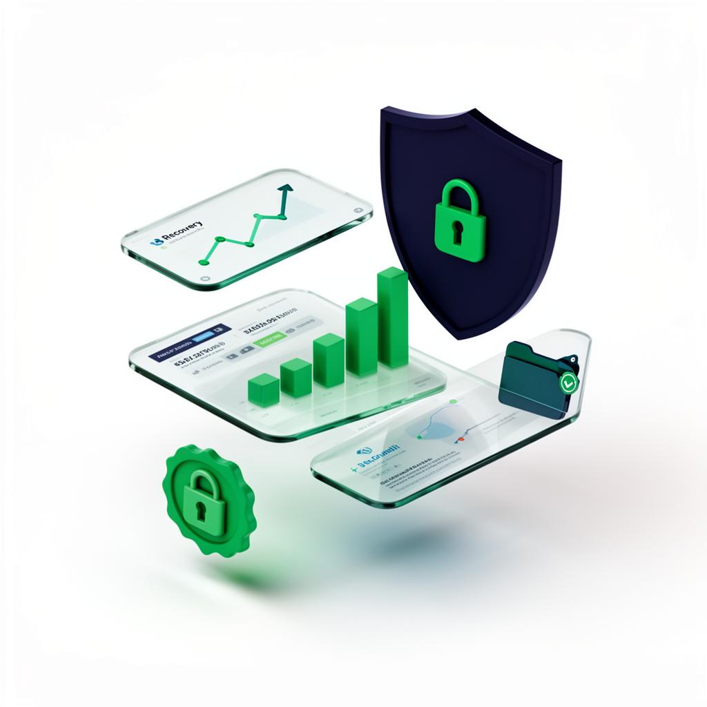 Secure recovery dashboard illustration